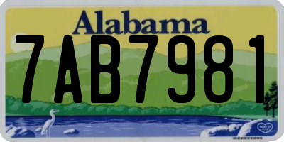 AL license plate 7AB7981