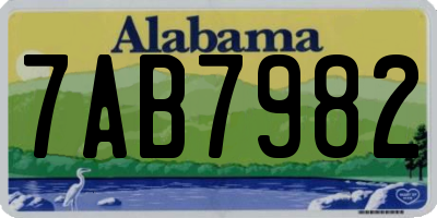 AL license plate 7AB7982