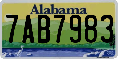 AL license plate 7AB7983