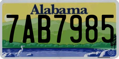 AL license plate 7AB7985