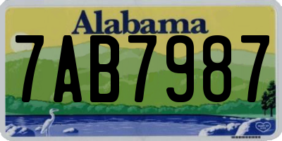 AL license plate 7AB7987