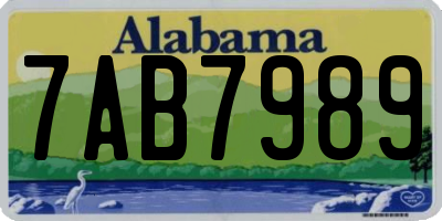 AL license plate 7AB7989
