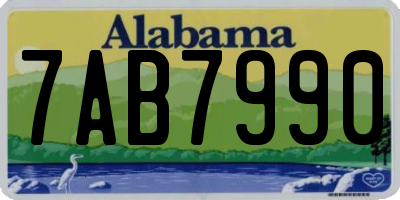 AL license plate 7AB7990