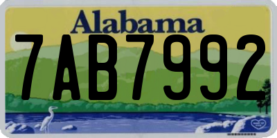 AL license plate 7AB7992