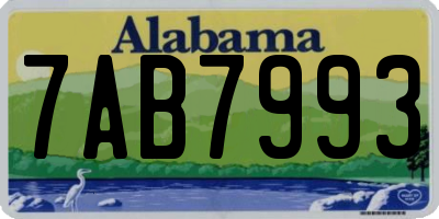 AL license plate 7AB7993