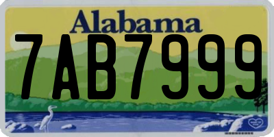 AL license plate 7AB7999