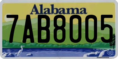 AL license plate 7AB8005