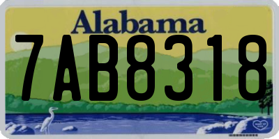 AL license plate 7AB8318