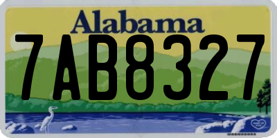 AL license plate 7AB8327