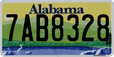 AL license plate 7AB8328