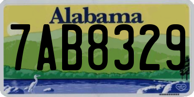 AL license plate 7AB8329