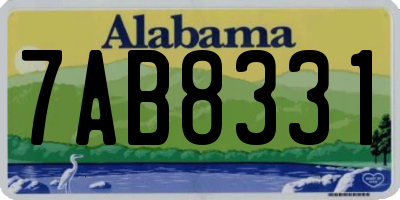 AL license plate 7AB8331