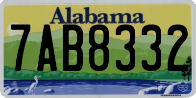 AL license plate 7AB8332