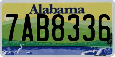 AL license plate 7AB8336