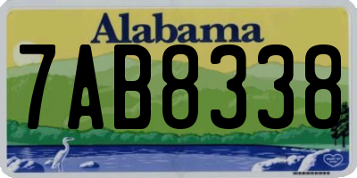 AL license plate 7AB8338