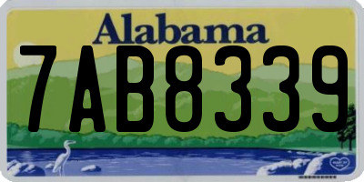 AL license plate 7AB8339
