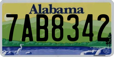 AL license plate 7AB8342