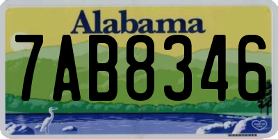 AL license plate 7AB8346