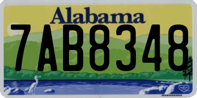 AL license plate 7AB8348