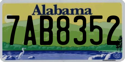 AL license plate 7AB8352