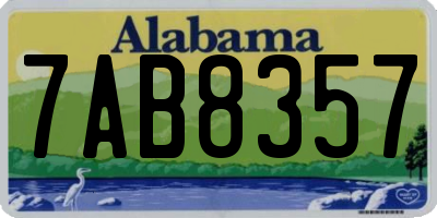 AL license plate 7AB8357