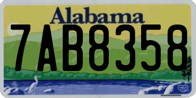 AL license plate 7AB8358