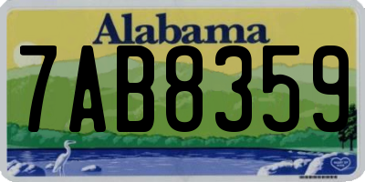 AL license plate 7AB8359