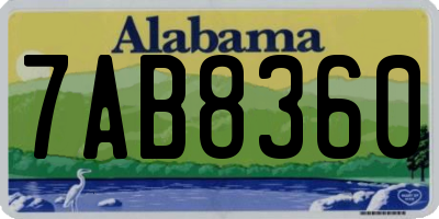AL license plate 7AB8360