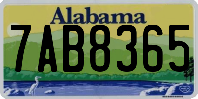 AL license plate 7AB8365