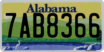 AL license plate 7AB8366