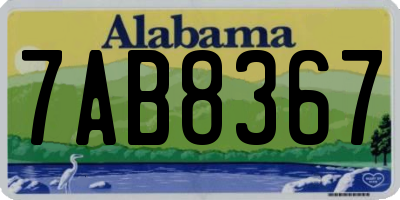 AL license plate 7AB8367