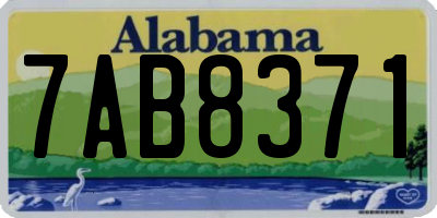 AL license plate 7AB8371