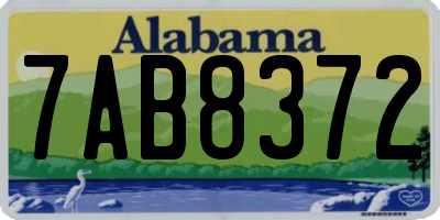 AL license plate 7AB8372