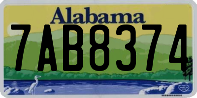 AL license plate 7AB8374