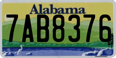 AL license plate 7AB8376