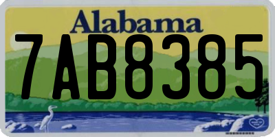 AL license plate 7AB8385
