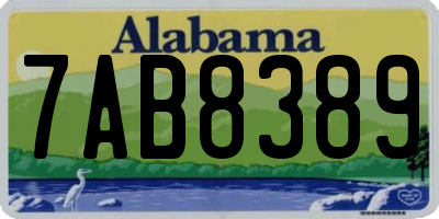 AL license plate 7AB8389