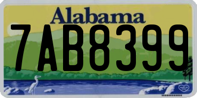 AL license plate 7AB8399