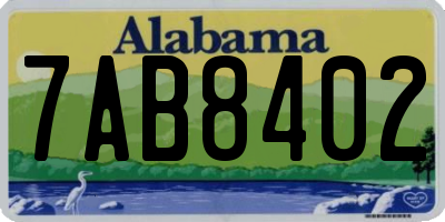 AL license plate 7AB8402