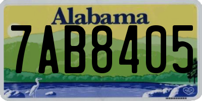 AL license plate 7AB8405