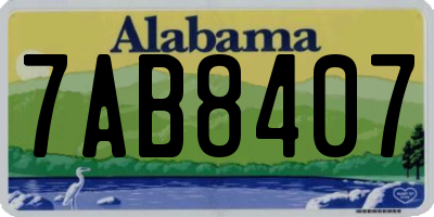 AL license plate 7AB8407