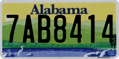 AL license plate 7AB8414