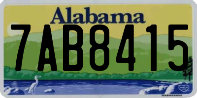 AL license plate 7AB8415