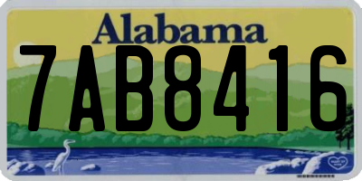 AL license plate 7AB8416