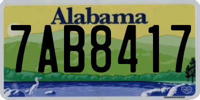 AL license plate 7AB8417