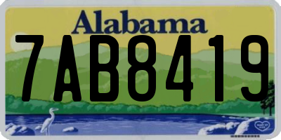 AL license plate 7AB8419