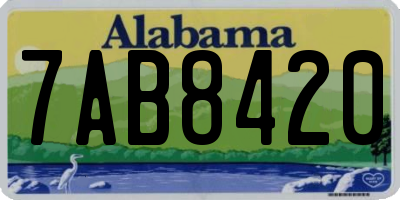 AL license plate 7AB8420