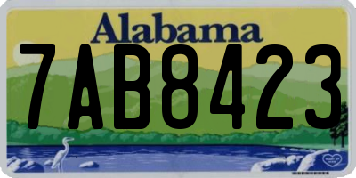 AL license plate 7AB8423