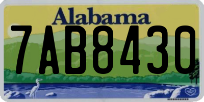 AL license plate 7AB8430