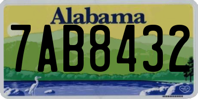 AL license plate 7AB8432